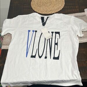 VLONE White and Black Accent Tee